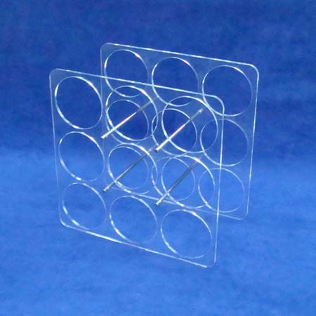 9 Bottle table top stackable clear acrylic wine rack 8169