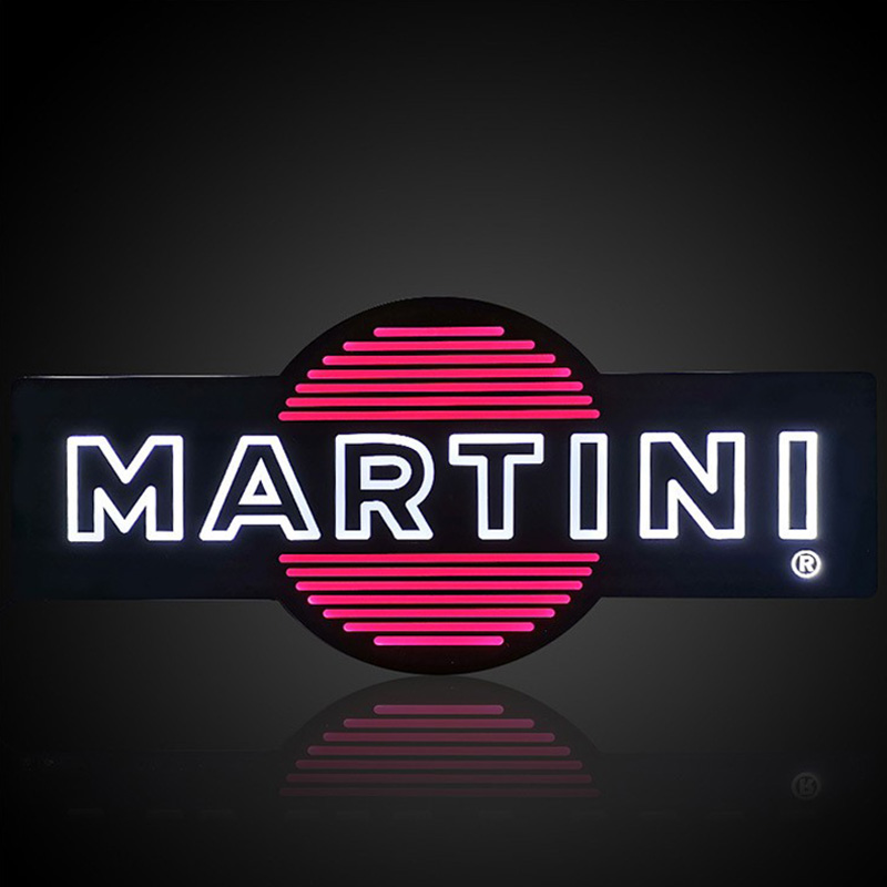 Pink + White MARTINI Neon Led sign 8F29