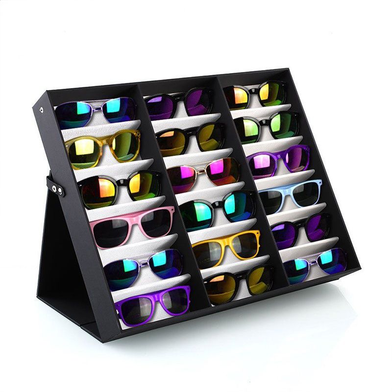 18 Slot Sunglasses Organizer Box Stand Display Case/Tray 5109