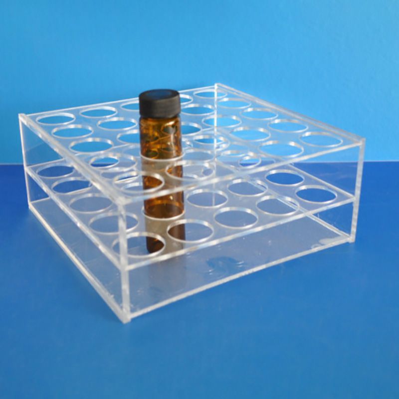 Tabletop clear acrylic test tube holder,lab stand,sockets,rack plexiglass 6152