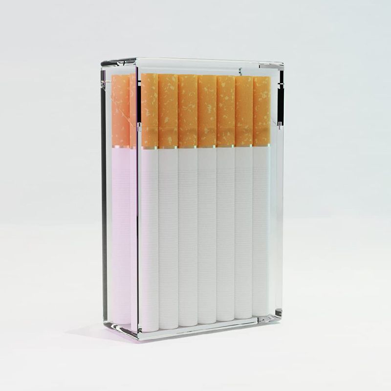 Transparent acrylic cigarette case box