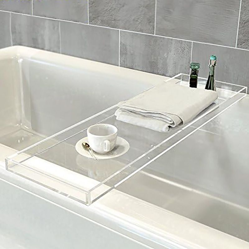 Durable clear acrylic bathroom towel tray