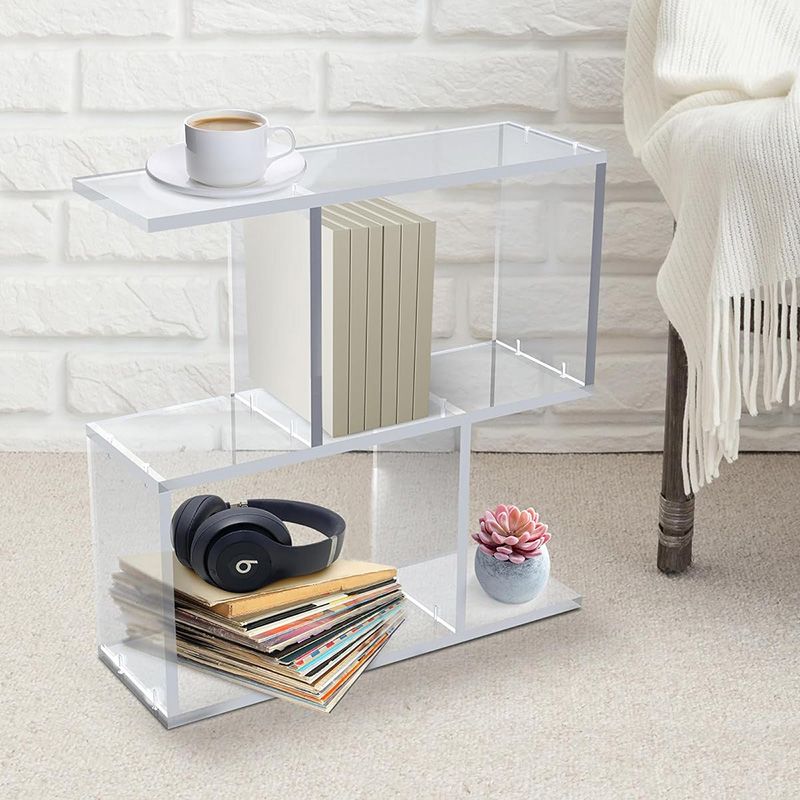 Modern floating acrylic nightstand | plexiglass nightstand |Lucite nightstand