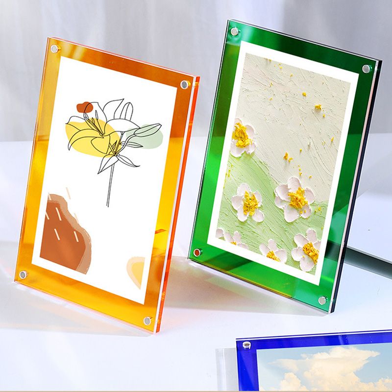 Custom colorful acrylic tabletop picture frame photo frame