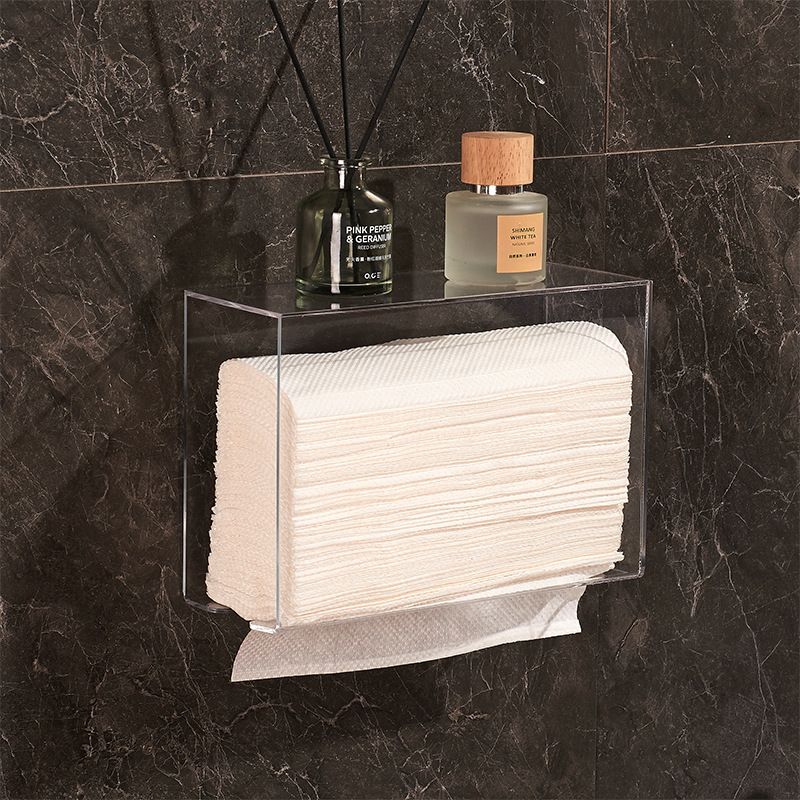 Custom wall mounted clear acrylic paper hand towels dispenser holder