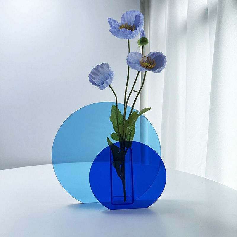 Acrylic vase with Klein blue colored acrylic sheet 