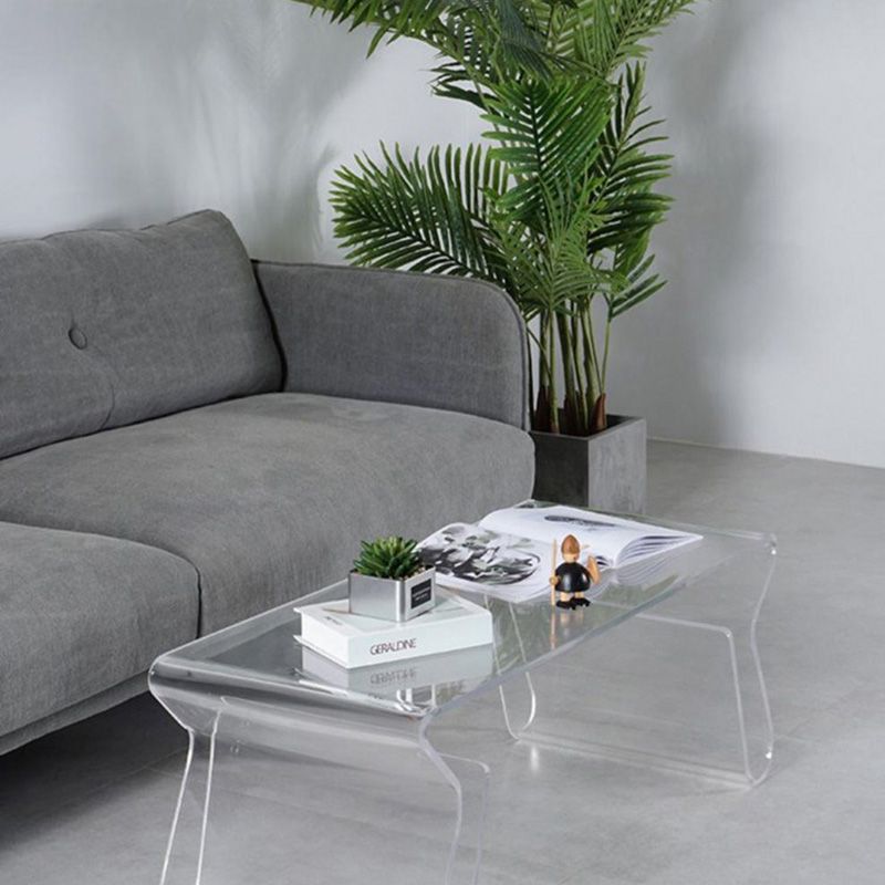 Modern simple rectangular acrylic ghost table 5A80