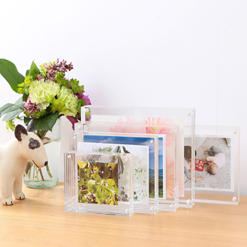 Free-standing clear plexiglass picture frame photo frame poster frame  1128