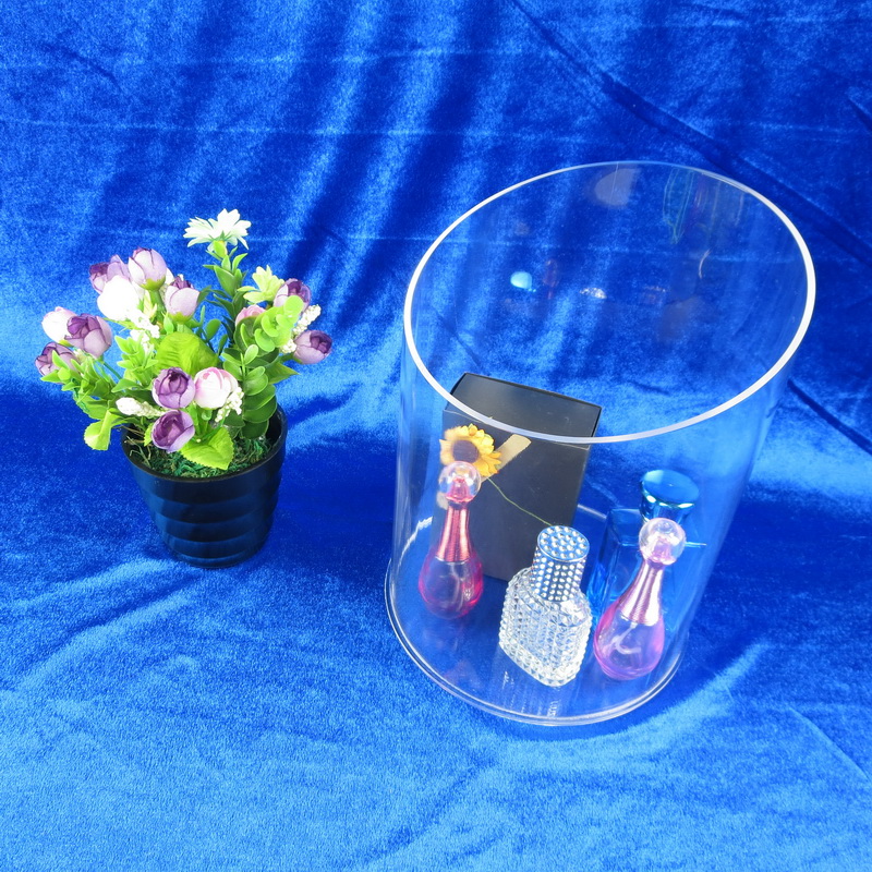 Custom lucite display storage round tube box 2117