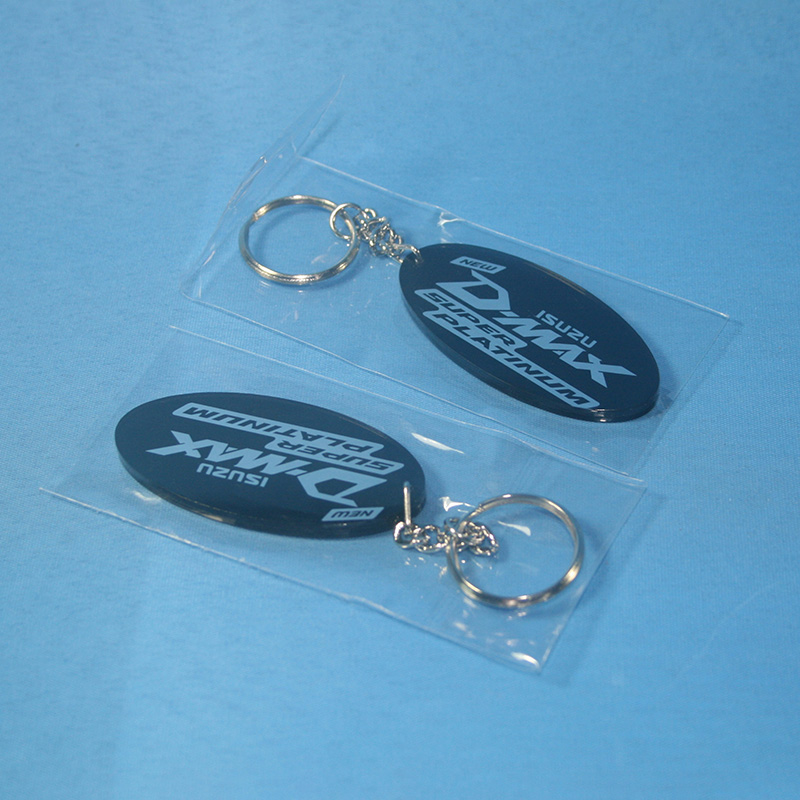 Custom oval black acrylic keychain, Acrylic keyring  with logo 6128