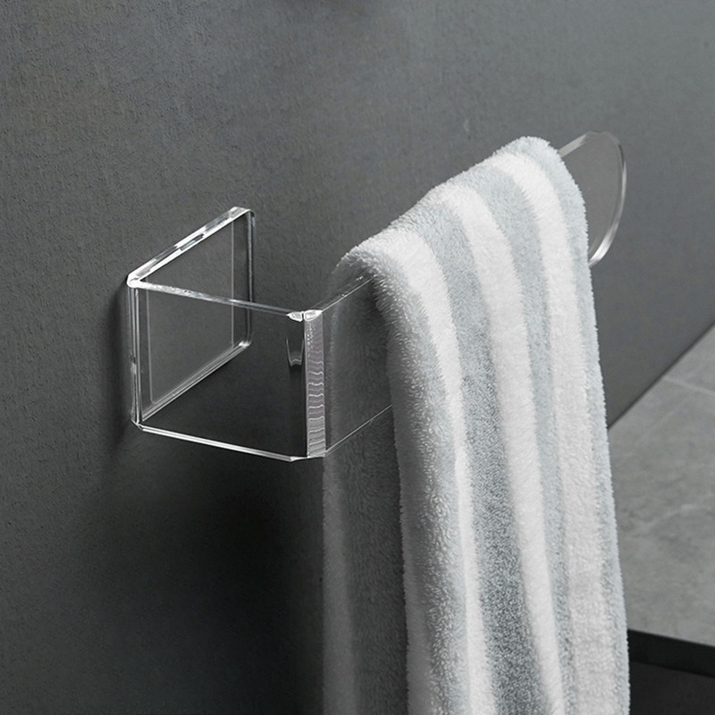 Acrylic towel holder/clear hand towel rack,towel bar for bathroom or kitchen rolls on wall 6A35 