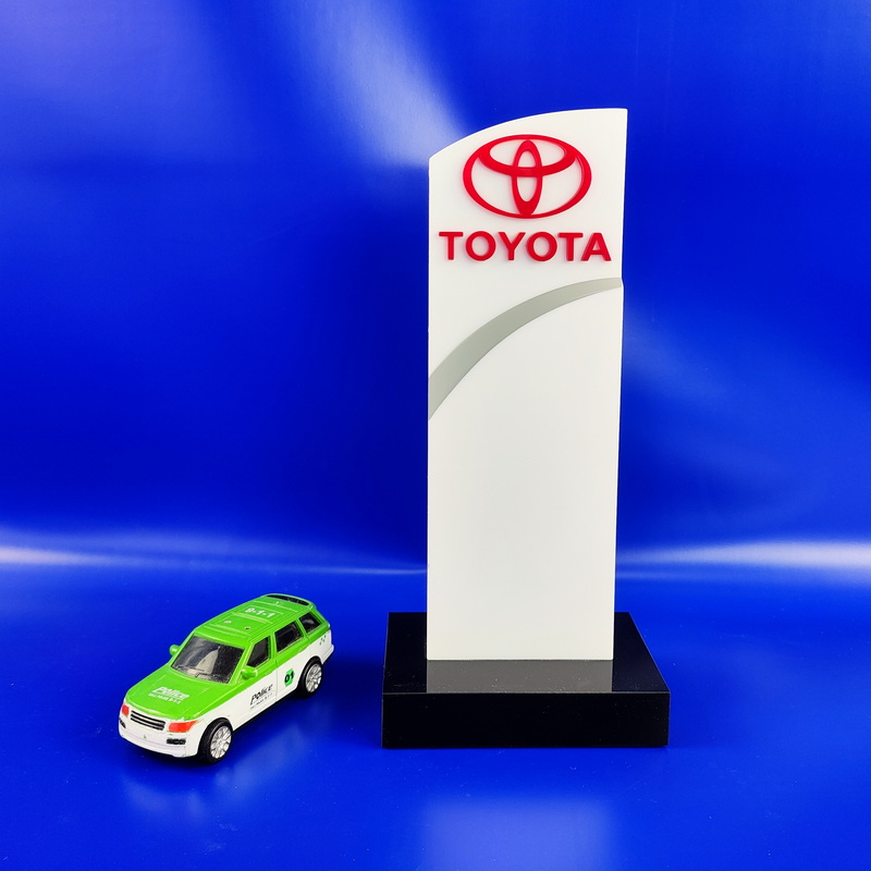 Countertop acrylic Toyota dealership sign block,car dealership signage 7147