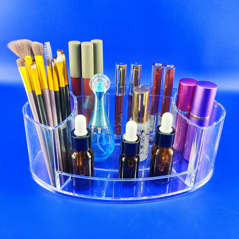 Makeup organizer, 7 Compartment makeup brushes holder Clear vanity tray 3227