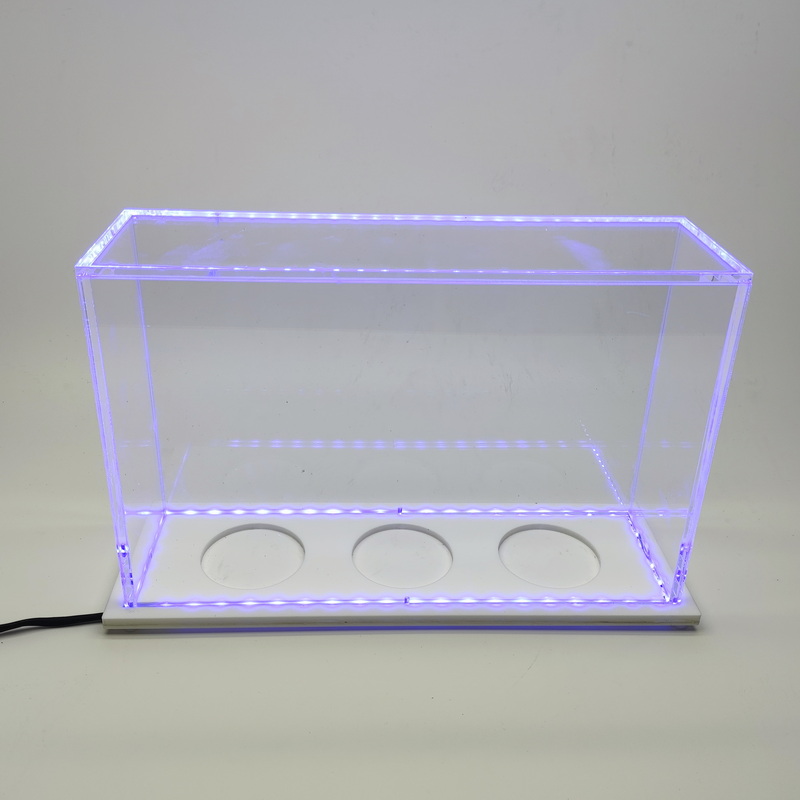 Led lighted plexiglass protector acrylic display case LED-38