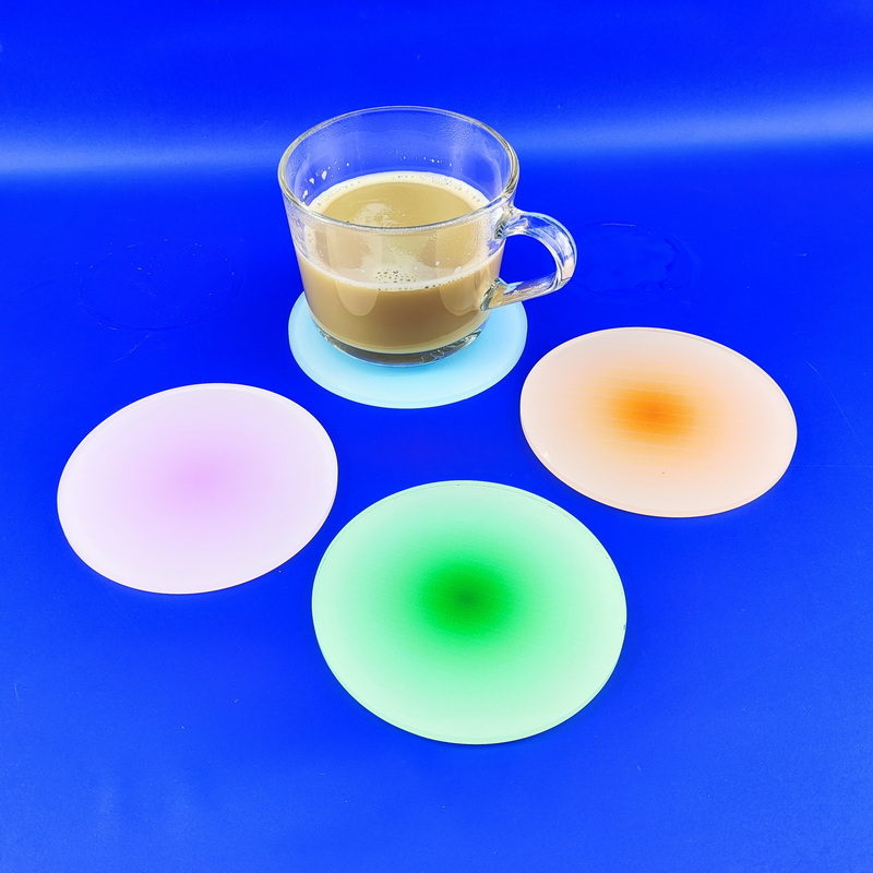 Round acrylic coaster set for drink decorative Bar coasters Coffee cup coasters set 6A15