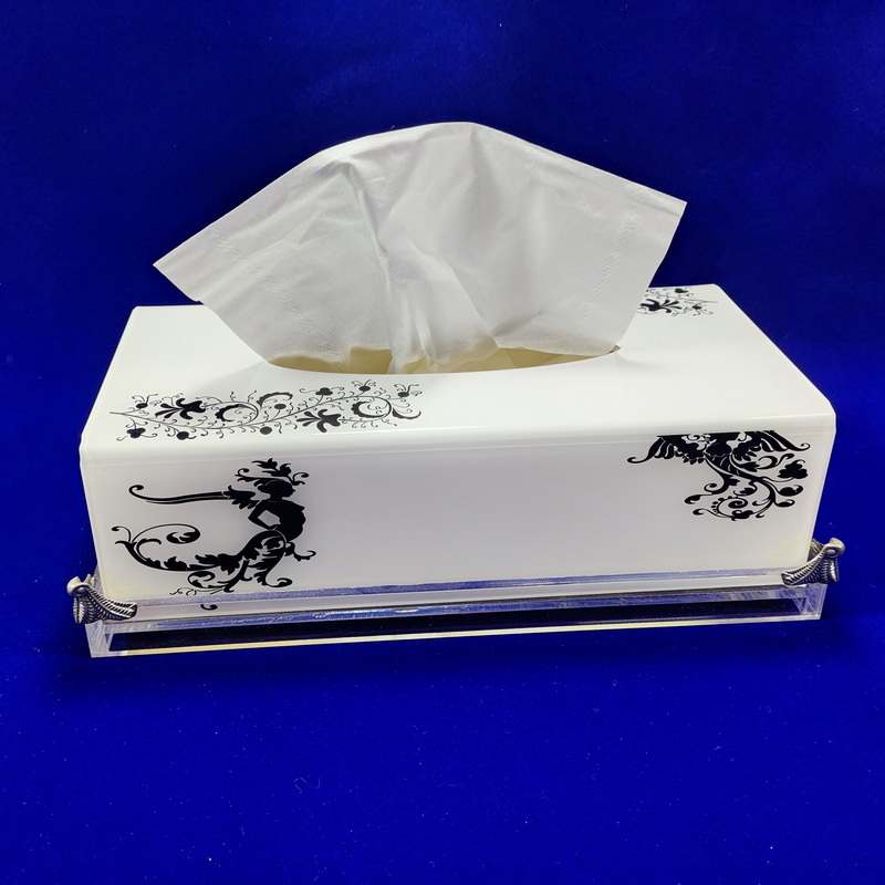 Acrylic tissue box desktop tissue box plastic home tissue holder  6A03