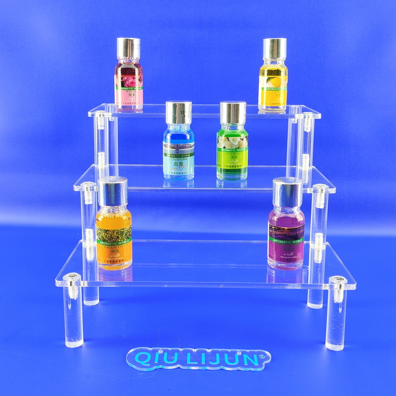 Clear acrylic display stand display shelf, 3 Tier desserts holder,3 tier cupcake display risers steps 9158