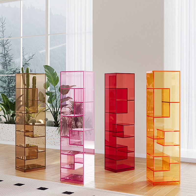 Floor acrylic bookshelf bookcase 5A55