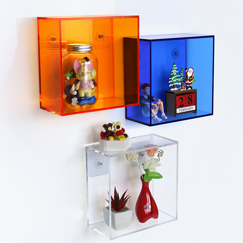 Wall-mounted acrylic storage cabinet without punching 2236