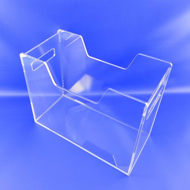 Clear acrylic box case container with handle 2237