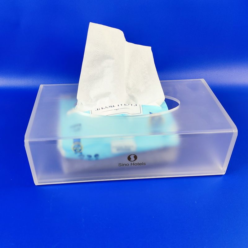 Elegant frosted acrylic tissue box holder 5E55