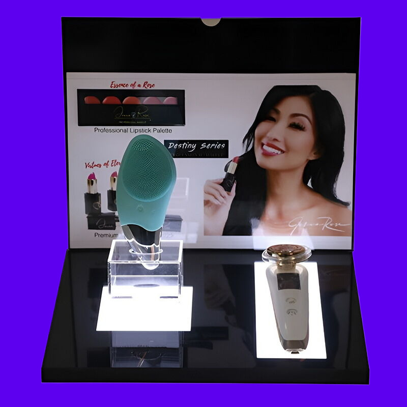 Countertop acrylic display stand for facial device with LED light LED-026