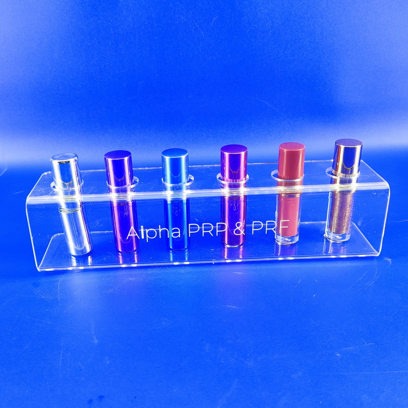 Custom acrylic display stand for lipstick, test tube 3241 