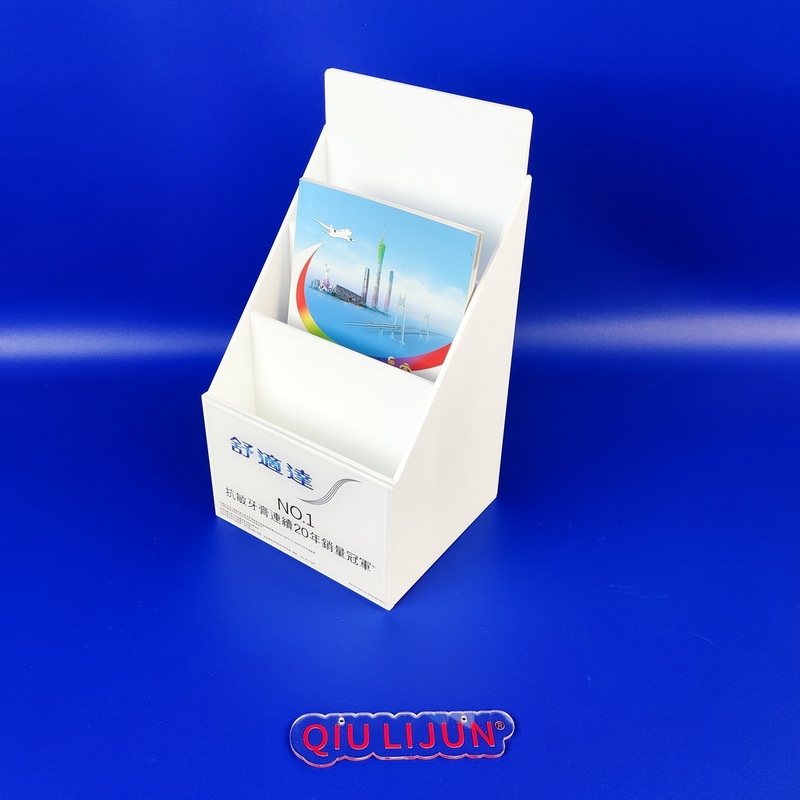 Custom countertop Sensodyne toothpaste brochure holder 6217