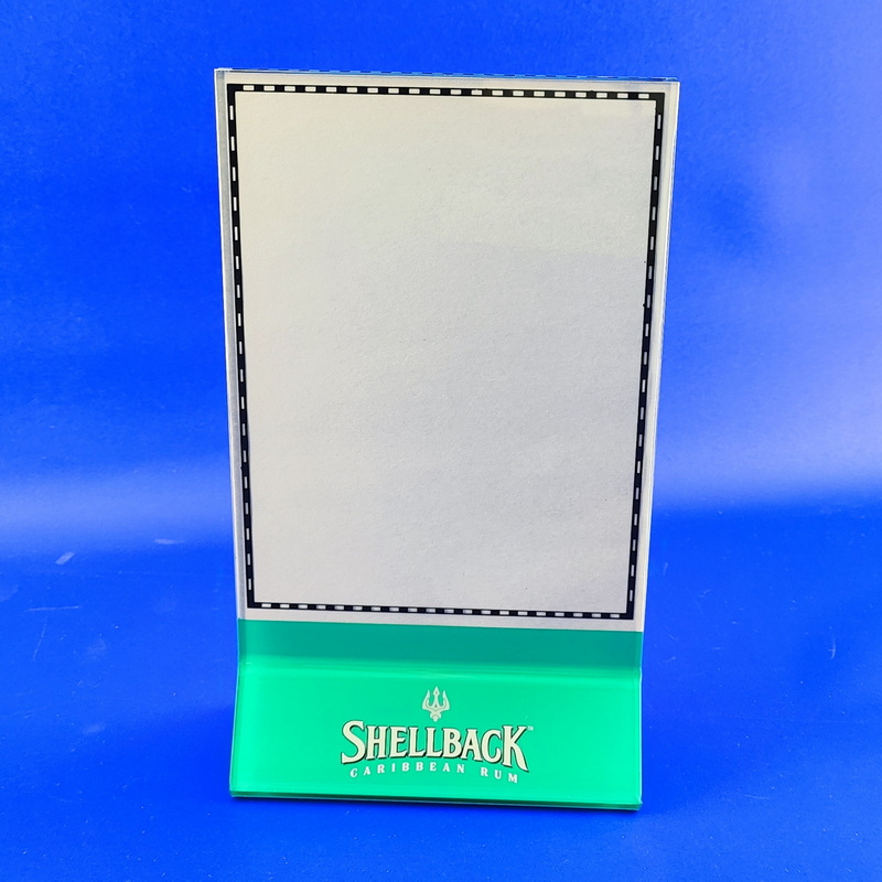 Acrylic menu stand, tabletop menu, Menu with logo 8001