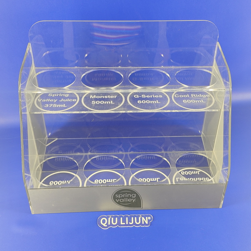 Custom acrylic bottle display holder with logo 9185